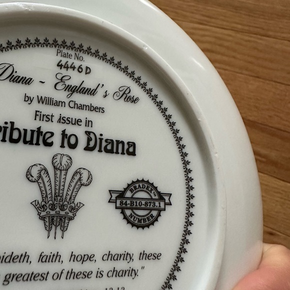 A tribute to Diana Limited Edition Plate - Picture 3 of 4